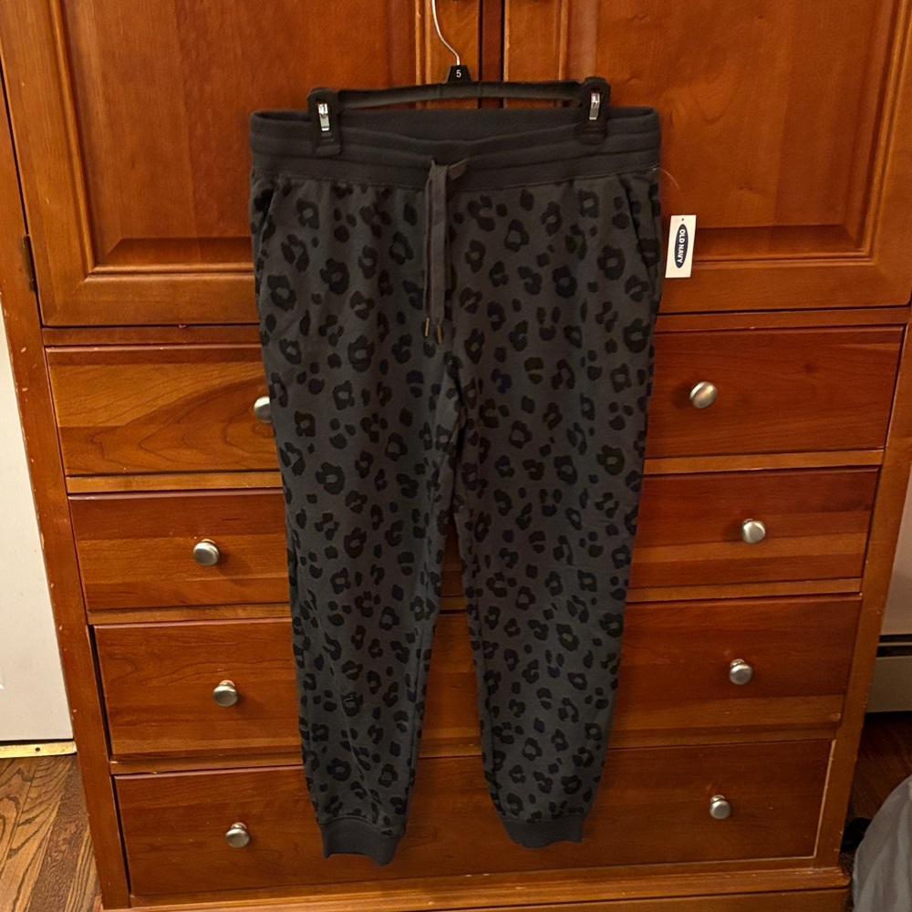 Black Leopard Print Joggers. Super soft.